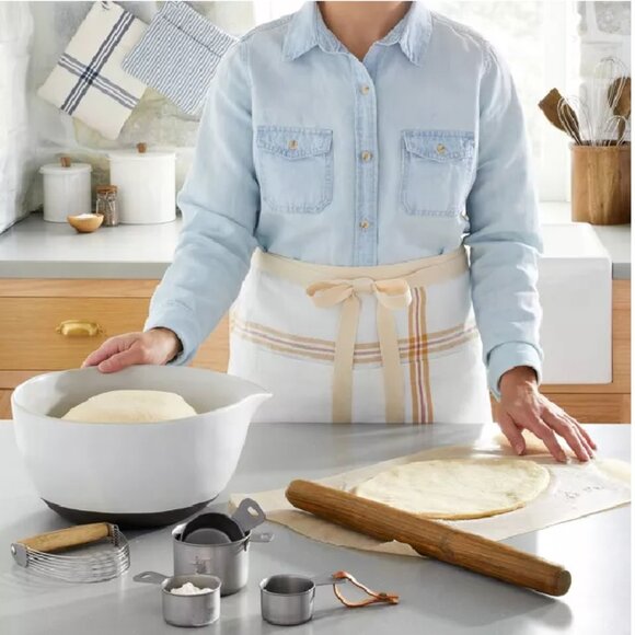 HEARTH HAND Magnolia French Tapered Wood Rolling Pin Brown - Picture 2 of 4